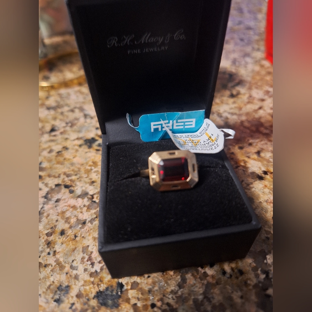 EFFY Collection 14k Gold, Garnet And Topaz Ring- Sz 7! - Picture 11 of 11